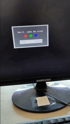 verificar cabo de sinal, como resolver problema de vídeo no seu monitor Samsung.