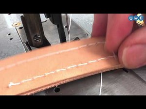 Consew 225 sewing Veg Tan leather