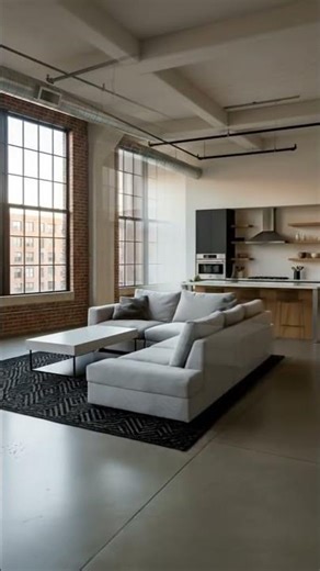 Stunning Minimalist Loft | Contemporary Urban Home Design 🏠 #loft #trending #homedecor