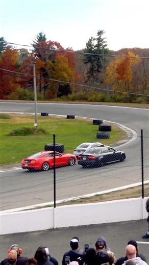 3 Wide Spectator Drags! Audi vs Mustang at Star Speedway