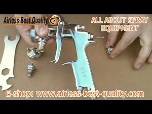 Maintenance of a spray gun: replacing cap, nozzle and needle