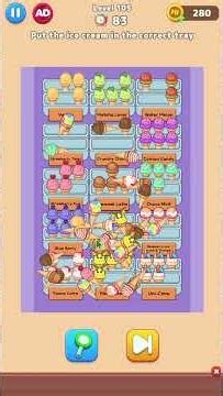 Tricky Prank Brain Quest Level 105 Put the ice cream in the correct tray
