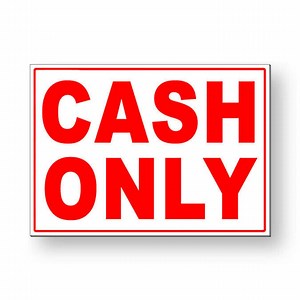 Cash Only Sign / Decal / MS075 / Magnetic Sign - Etsy Australia