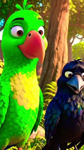 The Parrot & The Crow 🦜🐦 | A Short Story About True Friendship*#trending #viral