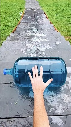Big Blue Bottle vs Stone Stairs Challenge! 🍾💥#shorts#viral#trending#essentialss_x#youtubeshorts#asmr