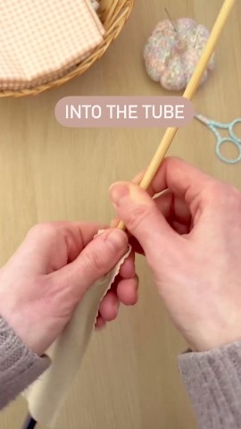 Emma Page on Instagram: "TUBE TURNERS 💕 Save for later ⬇️ Another of my favourite doll making tools is a tube turner, or turning tool as it is sometimes called. It is basically a tube and a stick that you can use to quickly and easily turn long, narrow pieces such as the doll’s legs and arms You can buy special tools for doll making that come in a range of sizes or you can make your own with a metal straw and a chopstick - it works just as well! If you’d like to read more about my favourite dol
