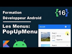 #16 Formation Développeur #Android - Les Menus en Android | #PopUpMenu