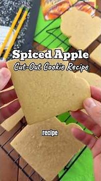 These spiced apple cutout cookies are perfect for back-to-school! 🍎🍪 Cozy flavor, and no spread!
