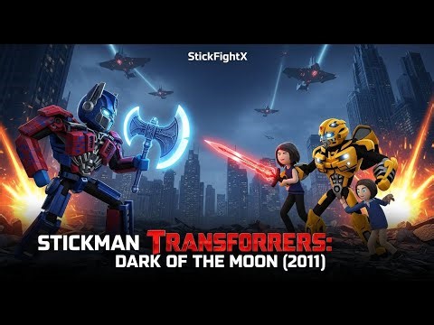 Stickman Transformers: Dark of the Moon ⚡ Epic Chicago Battle | StickFightX