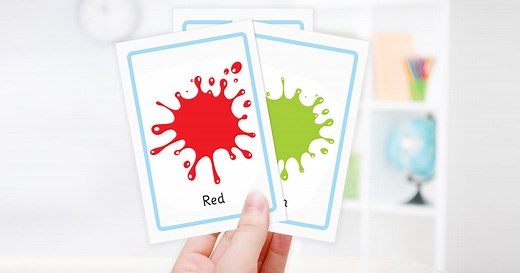 Free colour flashcards from Totcards