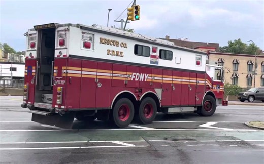 【街拍出警】“罕见装备登场！全纽约仅一辆！”纽约市消防局 救援4队使用两款车辆作为替补用车（2023年6月14日）