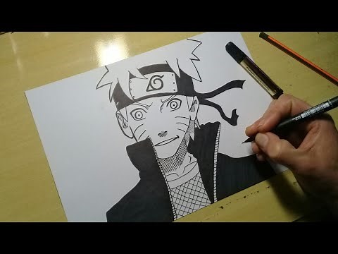 DESENHANDO o NARUTO PRETO E BRANCO Desenho Rapido