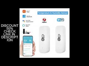 Tuya Zigbee WiFi Temperature Humidity Sensor Smart Home Connected Thermometer Compatible With Smart