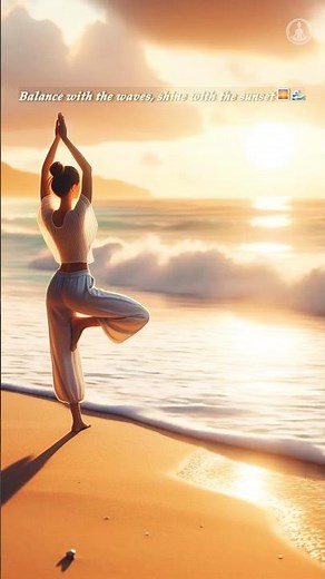 🌅 Yoga Balance on the Beach | Inspiring Ocean Meditation
