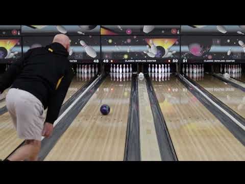 Senior bowler Bob Newman throws a few with the new Track Synthesis.