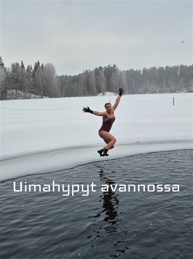 Uimahyppyjä Ahvenistolla! ❄️ #avanto #talviuinti #avantouinti #ahvenisto