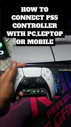 how to connect ps5 controller with pc , leptop or mobile #gaming #playstation #ps5