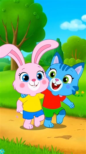 Funny Cartoon Story | Two Friends and the Crazy Day 😂 | Colorful Animation