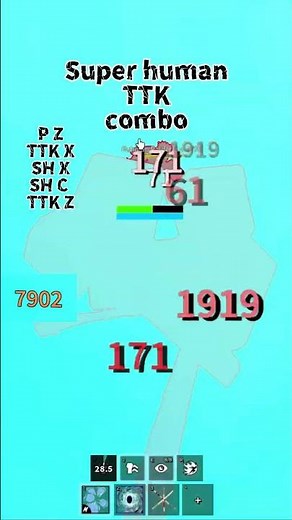 TTK + SUPERHUMAN one shot combo blox fruits!