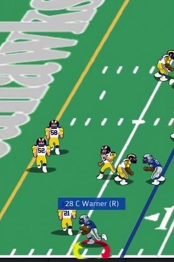 1983 Rams vs Seahawks (highlight) Curt Warner touchdown run.