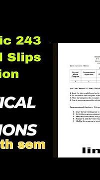 SYBCS computer science sem 4th electronics practical Slip solution pdf 4sem #bcs #computerscience