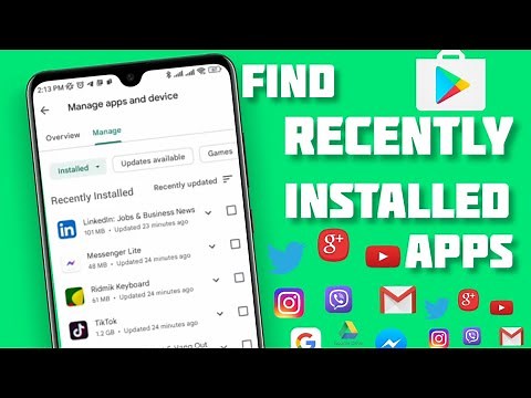 How To Find and Delete Recently Installed Apps History Play Store | Check Previously Installed Apps