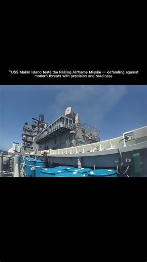USS Makin Island Live-Fire Test | Rolling Airframe Missile in Action Description - The U.S. Navy’s amphibious assault ship USS Makin Island (LHD 8) conducts a live-fire test with the Rolling Airframe Missile (RAM) — a short-range defensive weapon designed to intercept incoming threats like anti-ship missiles or aircraft. This video explains how such exercises help maintain the Navy’s readiness, accuracy, and safety at sea This exercise highlights the Navy’s commitment to maritime readiness and a