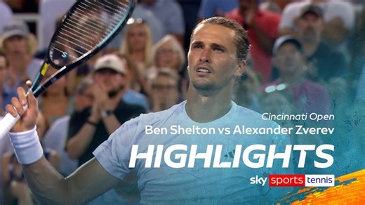 Ben Shelton vs Alexander Zverev | Cincinnati Open highlights