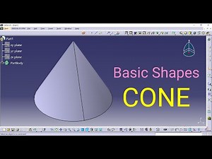 How to design a cone in catia v5 | Basic Shapes design