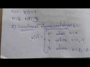 Representation of Discrete Time Signals