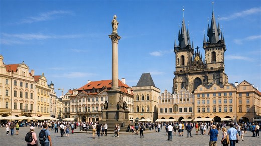 Prague Old Town Square on a beautiful day