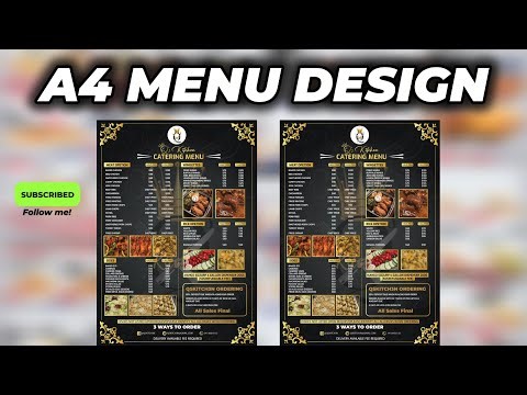 A4 Digital Menu Card Design For US Restaurant | Digital Menu Board Design