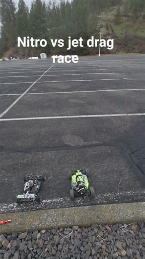 Nitro vs electric jet rc buggy race #dragrace #fail #rc #rccar #shorts