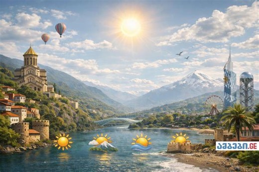 მზე და +17 გრადუსი: როგორი ამინდი იქნება ხვალ საქართველოში - პროგნოზი ქალაქების მიხედვით