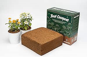 Best Coco Peat - Premium Coconut Coir Pith 5Kg/11 Lbs Block | 100% Organic | Expands Approx 15 Gallon | Lowest EC and Ph Balance