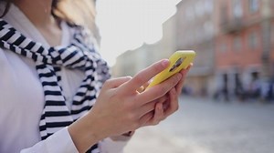 Beautiful Woman Walking On Street Her 库存影片视频（100% 免版税）1073538674 | Shutterstock