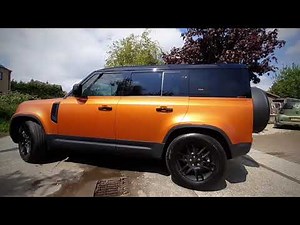 Landrover Defender 3M 2080 Vinyl Wrap Satin Orange Wrap and Tints