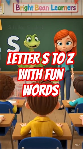 Alphabet Finale Letter S–Z | 🐍 🐅 🌂 🚌 ⌚️ 🎶🦓 with Fun words #kidslearning #abcs #dreamscreenai #shorts