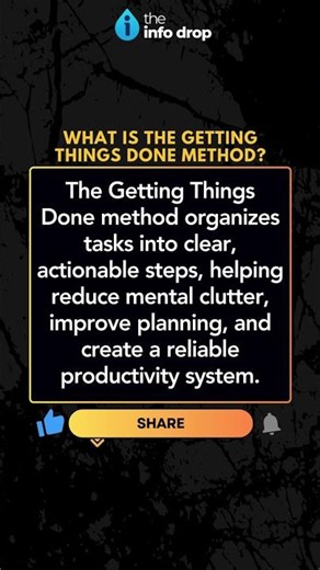 Getting Things Done (GTD) in 30 Seconds #theinfodrop #shorts