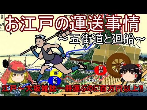 【歴史解説】ゆっくり大江戸 その５９ お江戸の運送事情～五街道と廻船～【江戸時代】