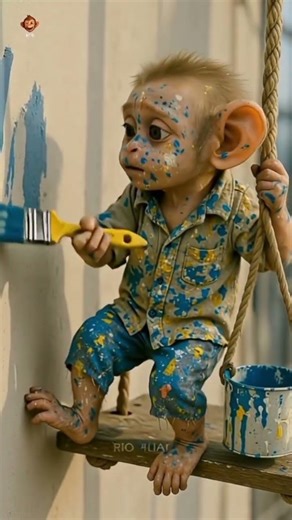 From Weak to Winner 🐒 | Baby Monkey’s Inspiring Success Story#youtubeshorts