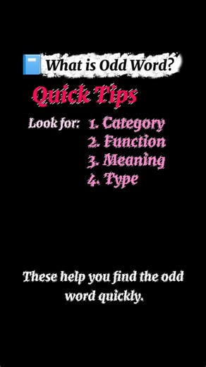 Odd Word Made Easy | GAT / NGAT For Beginners #ngat #english #dothingsyoudontwanttodo #gat #quiz