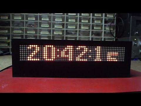 NODEMCU ESP8266 animated internet clock on 8x8 Led matrices