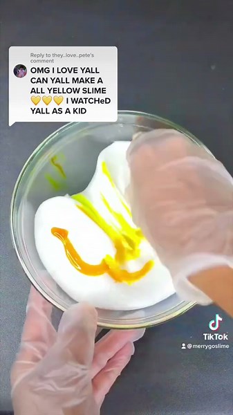 Make a Slime using ONLY the Color Yellow 💛