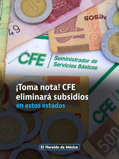 Si tienes familia o amigos en estos estados comparte el video para que tomen en cuenta el aumento de tarifa.💸👇🏻 #CFE #tarifa #subsidio