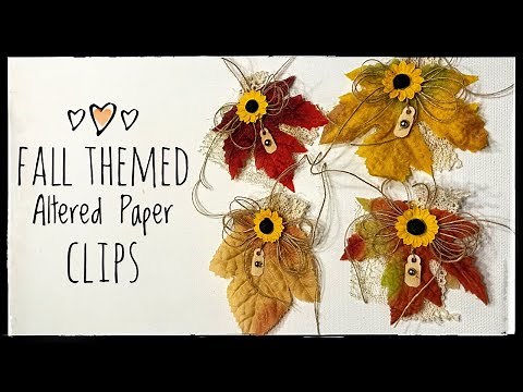 Fall Themed Altered Paper Clips - Tutorial - Dollar Tree Supplies