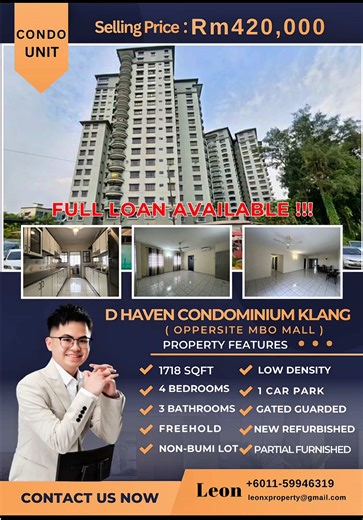 Affordable 4-Bedroom Condo Near MBO Mall in Klang