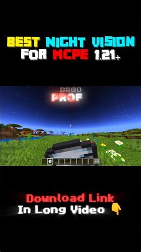 best Night Vision Mod for MCPE 1.21+ #minecraft #mcpe