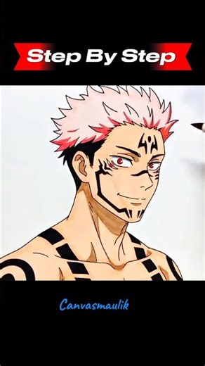 Drawing Sukuna the King of Curses | Jujutsu Kaisen Enemy Art 🎭🎨#sukuna #gojo #rinokumura #kanehide