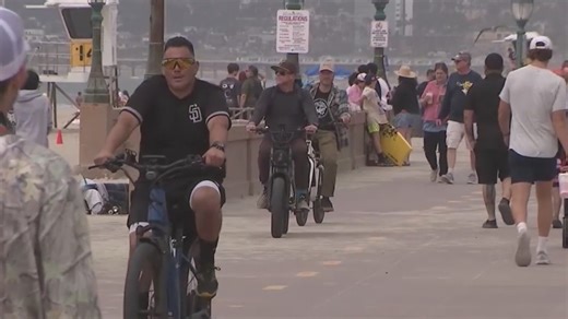 Crackdown on boardwalk e-bikes as spring break crowds visit San Diego beaches